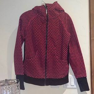 Lululemon pink checked scuba full zip